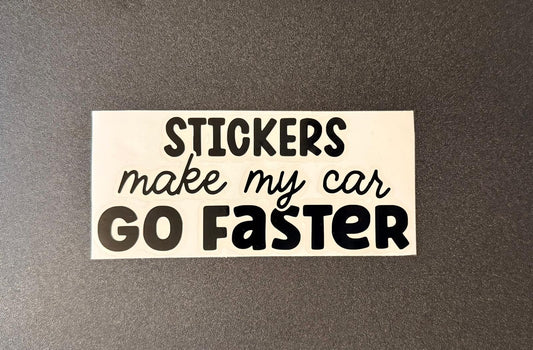 Stickers make my car go faster